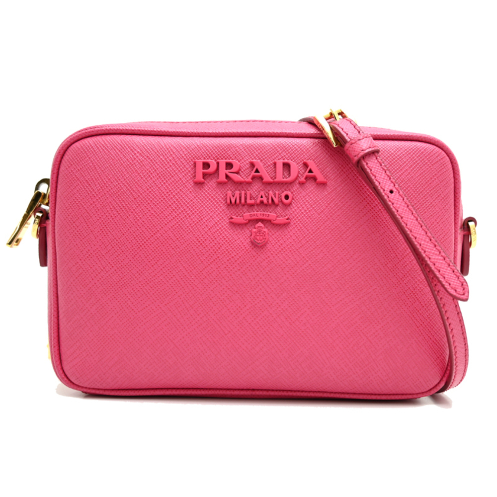 Prada Women's Shoulder Bag 1BH036 Saffiano Leather Pink